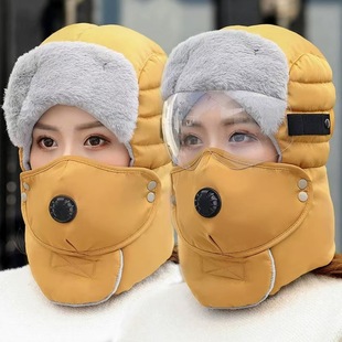 Middle-aged winter hat men's father warm fleece-lined leather hat old man grandfather old man hat all-match duck tongue hat