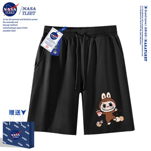 NASA Joint Labubu Labubu New Cartoon Casual T-shirt Summer Cotton All-match Western Style Short-sleeved Trendy
