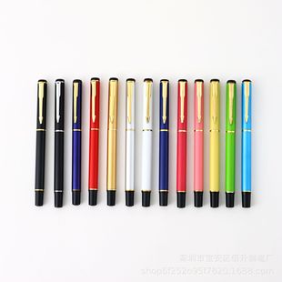 Business Office Metal Sign Pen 801 Aluminum Pole Ball Pen Set logo Gift Gel Pen Simple Sign Pen