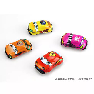 Children's toy car pull back car suit puzzle racing car story Q version mini car model wholesale