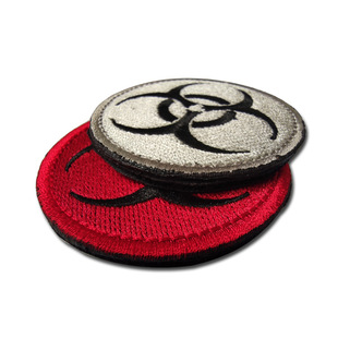 Biochemical Crisis Cloth Sticker Full Embroidered Patch Velcro Double-sided Badge Outdoor Bag Matching Sticker Embroidered Stamp Biochemical Umbrella Sticker Stamp