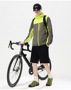 Couple's Outdoor Summer Sun Protection Clothing Lightweight Wind Shell Hooded Casual Hooded All-match Skin Clothing Loose Men's and Women's Jacket