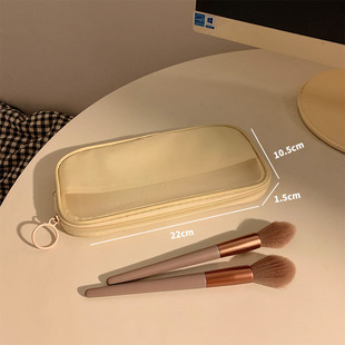 New Style Mesh Large Capacity Cosmetic Bag Portable Clutch Bag Instagram Style Simple Travel Storage Bag Cosmetic Storage