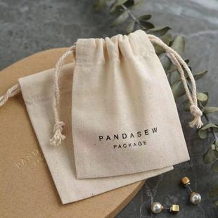 Canvas Drawstring Flap Pocket Pants Trinkets Creative Canvas Bag Drawstring Storage Bag Drawstring Velvet Small Cloth Bag Packaging Bag