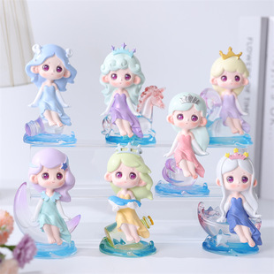 Space cute rabbit blind box doll hand doll new plating resin crafts space rabbit cute ornaments wholesale