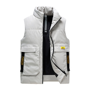 Men's New Jacket Thickened Down Cotton Vest Men's Autumn and Winter Couple's Warm Vest plus size Vest Fashionable Waistcoat