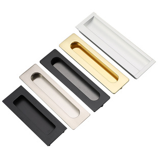 Invisible Drawer Concealed Handle European Style Moving Door Simple Drawer Hidden Handle Wardrobe Black Drawer Handle