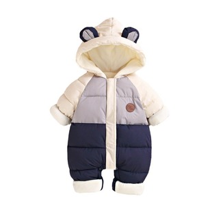Baby Down Cotton-padded Coat All-in-one Coat Autumn and Winter Clothes Hare Clothes for Boys and Girls Baby Outgoing Clothes Thickened Holding Clothes Winter Climbing Clothes