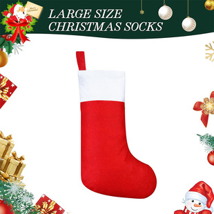 4 Cross-border Amazon Popular Double-sided Socks Brim Christmas Socks Creative Gift Bag Christmas Tree Pendant