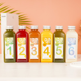 Internet Celebrity Thickened 350ml Frosted Poplar Branches Mannan Bottle Milk Tea Bottle Food Grade Light Food Fruit Juice Drink Plastic Empty Bottle