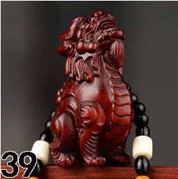 African red sandalwood handlebar key chain pendant creative mobile phone men's and women's car keys auspicious meaning simple pendant