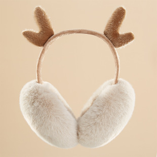 New Korean Style Antler Folding Earmuffs Female Factory in stock Winter Warm Earmuffs Cute Ear Warmuffs Anti-freezing