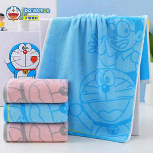 Полотенце Doraemon Хлопковое банное Twistless Пряжа Абсорбирующее Мягкое высококачественное полотенце для лица Новое полотенце для лица с героями мультфильмов