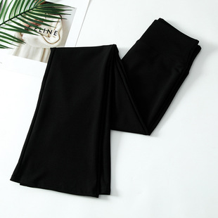 Micro Shark Pants Women's Autumn Outer Wear High Waist Slimming Hanging Trumpet Casual Pants Black Women's Leggings