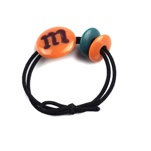 Korean style m bean hair band colorful fresh hair rope tie hair rubber band hair rope women's simple hair accessories wholesale