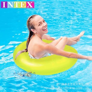 Intex59262 ФЛУОРЕСЦЕНТНОЕ плавательное кольцо плавающее кольцо для взрослых Надувное плавательное кольцо водный спасательный буй сиденье кольцо ПВХ оптом