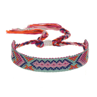 Cross-border Hot Sale Nepal Style Hand-woven Adjustable Bracelet European and American Ethnic Style Friendship Rainbow Hand Rope Spot