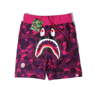 Cross-border in stock and fast delivery bape shark camouflage youth casual shorts men and women all-match luminous beach pants