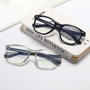 Children's silicone frame glasses fashion Anti-blue light polygon plain glasses personalized candy color children's glasses frame