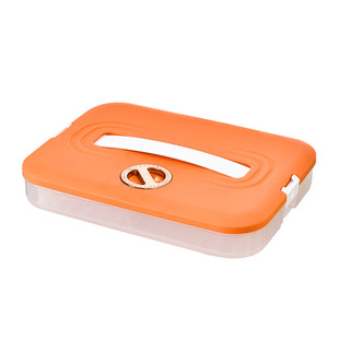 Household large capacity crisper portable double card buckle multi-layer dumpling storage box timing combination frozen dumpling box