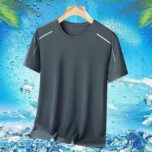 Short-sleeved T-shirt Men's Summer Wear Thin Quick-drying Outdoor Sports Clothes Breathable Men's Casual Cool Half-sleeved T-shirt