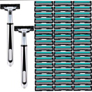 [Manual razor set of 21 pieces] double-layer men's old-fashioned razor shaving cream blade cutter head shaving