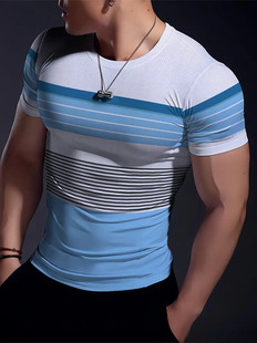 Summer short sleeve t-shirt men's wholesale round neck trend muscle men's bottoming shirt manufacturers wholesale ME13