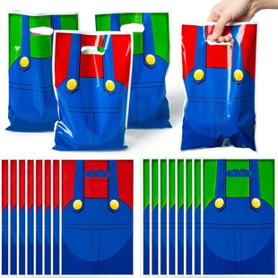 Mario Party Gift Bag Video Game Double-Sided Pearlescent Candy Bag Thank You Back Gift Bag Birthday Party Supplies