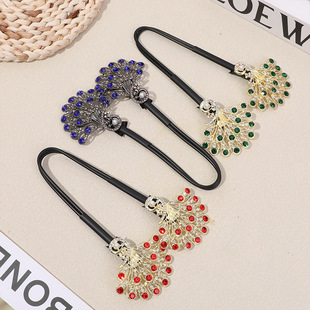 2025 New Peacock Open Screen Hair Artifact Back Head Headwear Elegant Twist Clip Mother Ball Head Hairpin Women