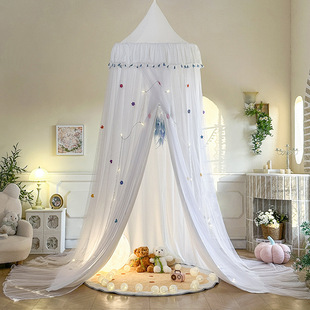 Cross-border Exclusive Dome Bed Curtain Nordic Ins Style Children's Suspend Mosquito Net Bed Tent Shading Bed Curtain Amazon