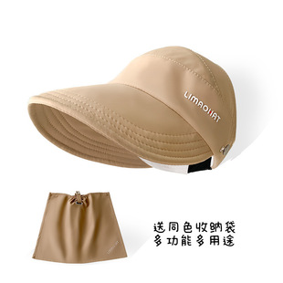2024 New Upgraded Version Empty Top Fisherman Hat Women's Summer UV Protection Sunscreen Hat Sunshade Neck Protection Sun Hat