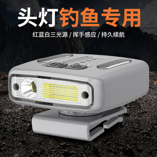 Cross-border new hat brim lamp night fishing LED strong light induction multifunctional cap clip lamp USB charging outdoor emergency headlight