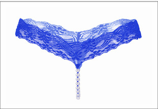 Original Pure Sexy Lace Pearl Massage T-String Women's Transparent Seamless Sexy Thong Single Color Underwear