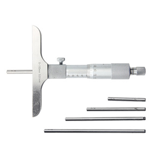 Qinghai Green depth micrometer 0-25/0-50/0-100mm0.01 hole depth measuring screw micrometer