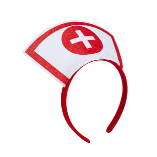 Halloween Nurse Hat Headband Character Fun Dress Up Props Nurse suit Masquerade Cos Headband Performance