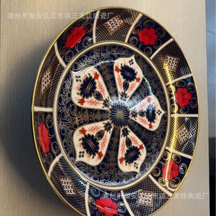 French Palace Classical Retro Garden European Ceramic Dinner Plate Tableware Western Dinner Plate Round Plate Soup Plate Bowl Plate Cup and Saucer