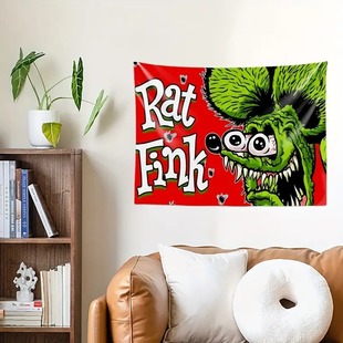 Cross Border Anime Mouse Funk Tapestry Funny Polyester Tapestry For Bedroom Living Room Dormitory Decoration
