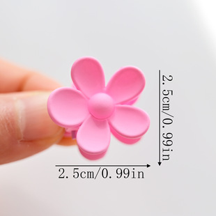 Cross-border Amazon Hot Selling Hair Grab Korean Candy-colored Frosted Five-petal Flower Grab Clip Back Head Disc Hairpin Hair Accessories
