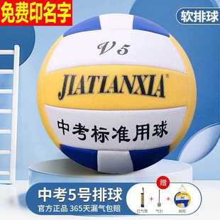 The new primary school hard row number engraving junior high school students volleyball leather volleyball name soft student training free high school entrance examination 5