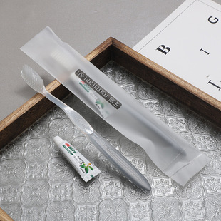 Hotel toothbrush wholesale hotel disposable toothbrush soft film bag toiletries bed & breakfast soft hair toothbrush comb