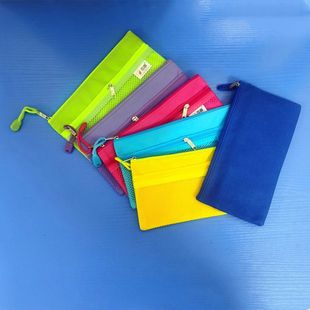 B6 double-layer cloth sheet storage zipper bag receipt bag object storage coin change pen bag