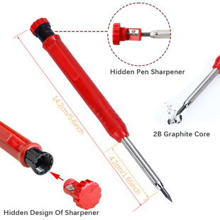 2.8MM Deep Hole Woodworking Pen Logo Engineering Activity Pencil Adjusting Marking Pen Graphite Refill Wholesale