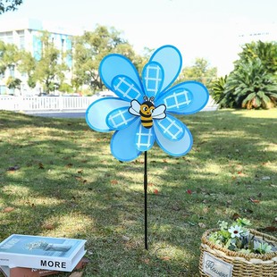 Large Colorful Double Layer Sunflower Windmill Children's Toys Festival Gifts Outdoor Scenic Courtyard Dress Up Stall