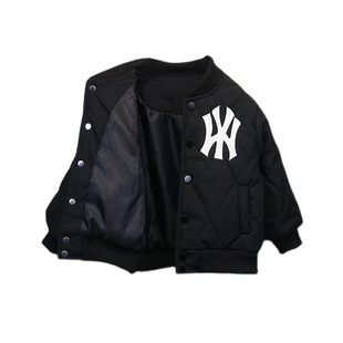 Boys Cotton Coat 2024 Autumn and Winter Children's Thin Cotton Coat Spring Baseball Suit Jacket Boys Cotton Coat Handsome