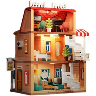 Feile girls' villa building blocks play house toys 1801-1809 simulation House princess castle one-piece delivery