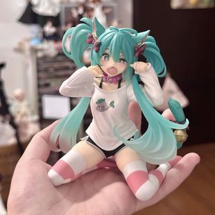 Hatsin Hatsin Future кошачье ухо с короткими рукавами пижамы Hatsin Hatsin ручной работы MIKU модель декораций аниме красивая девушка стол украшает подарок