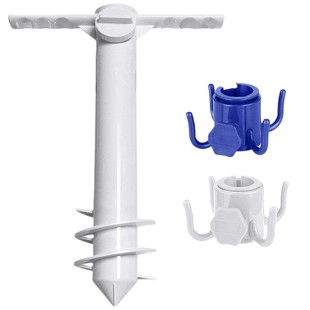 Amazon Explosions Beach Spiral Ground Insert Outdoor Parasol Ground Anchor Three Spin Five Spiral Foot sand anchor