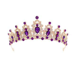 European and American Cross-border Temperament Bridal Crown Headwear Performance Princess Crown Hair Accessories Birthday Party Crown Headwear