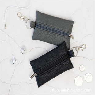 Tissue Bag PU leather multi-color simple all-match zipper wipes paper bag hanging bag handkerchief carton