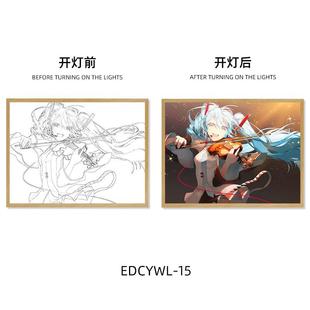 Factory wholesale first sound future series lighting painting shaking sound net red decorative painting night light creative photo frame table